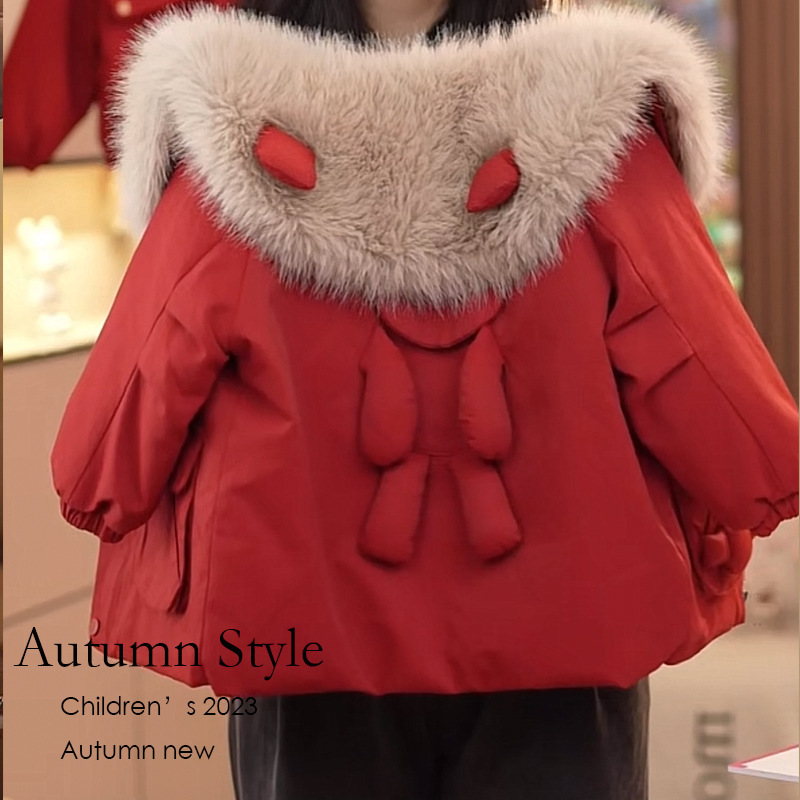 Girls' down Jacket 2025 New Style Baby and Children's Clothing for Older Kids Winter Cotton Coat Stylish Little Girl Autumn and Winter