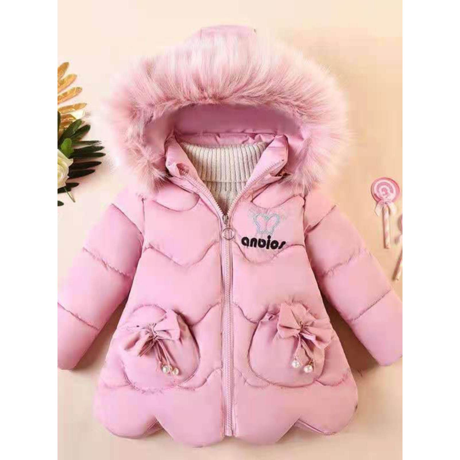 女の子用ダウンジャケット、小～中サイズの子供用厚手コットンパッド入りコート、2025年新スタイル、中～大サイズの子供用ミドル丈冬用コットンパッド入りコート。