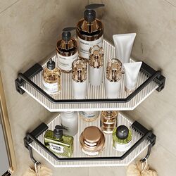 Acrylic Bathroom Shelf, No-Drill Corner Storage Rack for Bathroom, Toilet, Washbasin, and Restroom