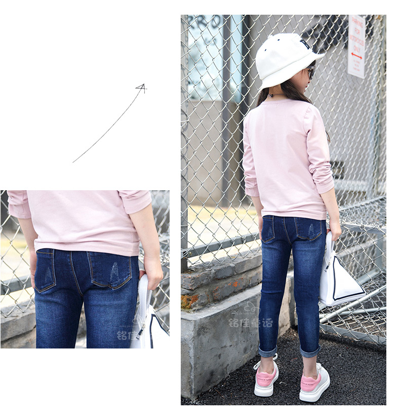 Pantalon fille 6301KZ007 en toile - Ref 2064783 Image 37