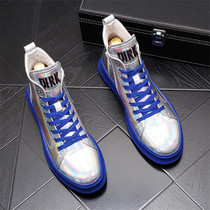 Mens shoes 2022 Spring new wave shoes thick bottom inner heightening men high helping board shoes Chaumen Martin boots Colorful Short Boots