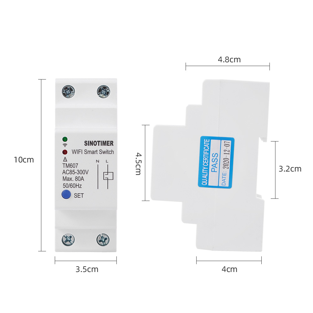 Smart WiFi timer mobile phone graffiti app home guide rail remote control timing switch 80A 85-300V
