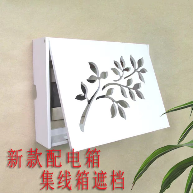 Hộp phân phối phía trước hộp phân phối hộp tắc hộp công tắc nguồn đặt hộp nắp bộ định tuyến trang trí hộp lưu trữ - Cái hộp hộp quà bằng gỗ