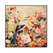 Self-painting digital oil painting diy coloring hand-painted hand-filled oil painting living room decoration painting oil painting magpie