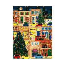 Self-painting digital oil painting diy adult hand-painted coloring hand-painted filled oil painting Christmas street