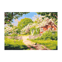 Self-painting digital oil painting diy living room hand-painted hand-filled coloring landscape oil painting comfortable