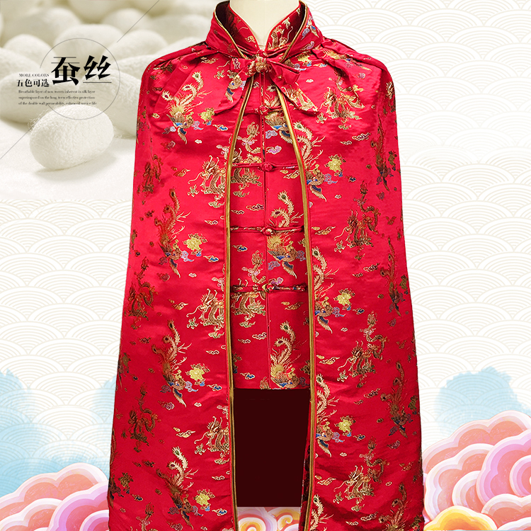 High-End Mulberry Silk Full Set of Burial Clothing for Men and Women, Silk Robe Seven-Piece Set, Pure Cotton Clothing for the Elderly, Five Collars, Three Waistbands, for Good Luck