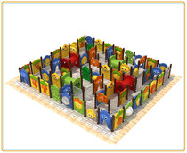Kindergarten game maze children outdoor sensory training large climbing maze game hide and seek amusement facilities