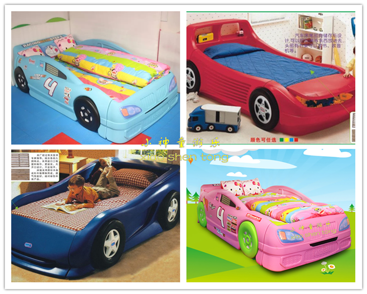 New Children's Roads Room Town Plastic Car Bed Room Room Room Kindergarten Wooden Bed Noon Folding Small Bed