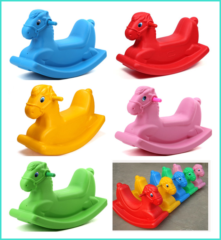 Baby rockchair children plastic rocking horse thickened double rock horse rock children rock horse children's toy seesaw