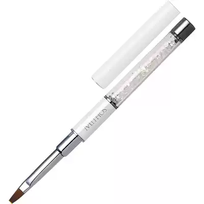 MITHOS diamond nail brush white flat head (with lid)