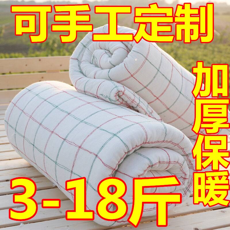 10 catties 12 winter is thickened warm quilt core net red quilt double silk cotton spring and autumn quilt winter single 8