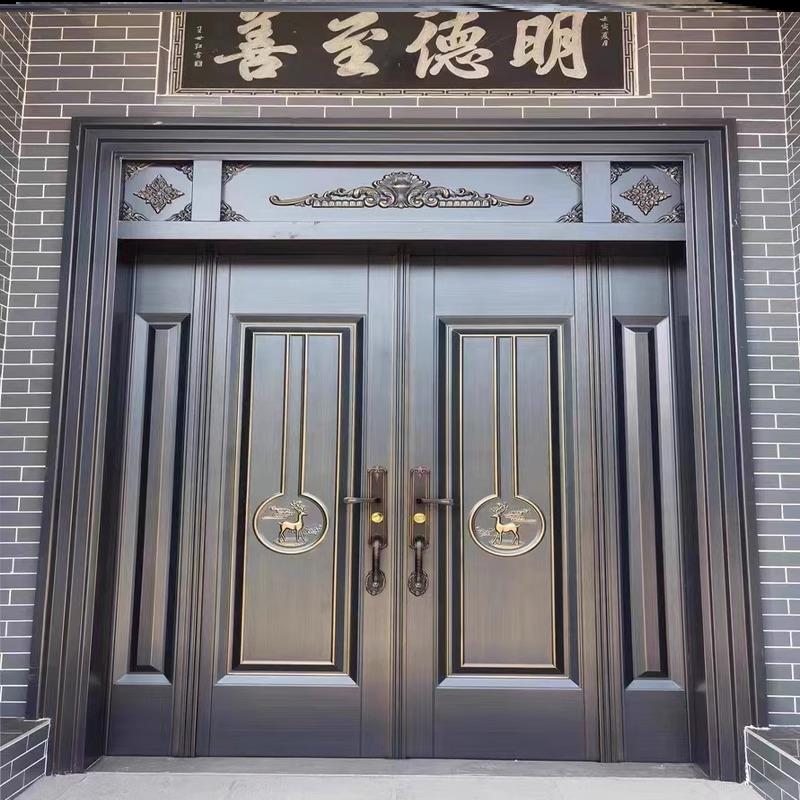 Burglar-proof outdoor outdoor Chinese stainless steel door rural self-built house gate courtyard door yard fence iron door 304-Taobao