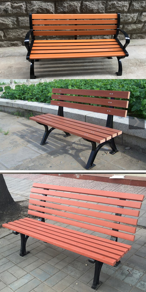 Công viên gỗ nhựa Bàn ghế giải trí kết hợp ba mảnh / đồ gỗ ngoài trời / bộ đồ giải trí kết hợp / ghế công viên 6424 - Bàn ghế ngoài trời / sân ghế treo ban công