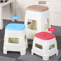 Plastic stool small children stool shoe stool adult fashion creative dining table stool chair high stool special thick home