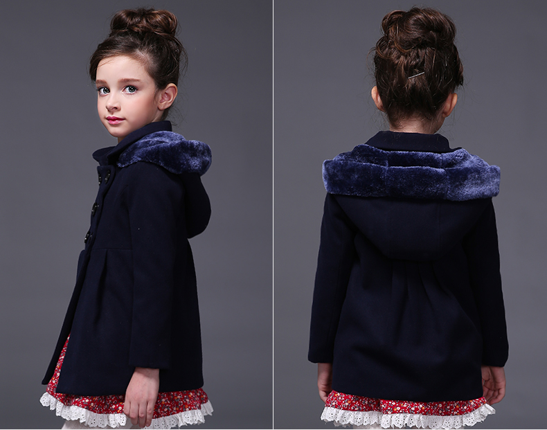 Manteau pour fille MIQIDIDA en mélange - Ref 2162345 Image 14