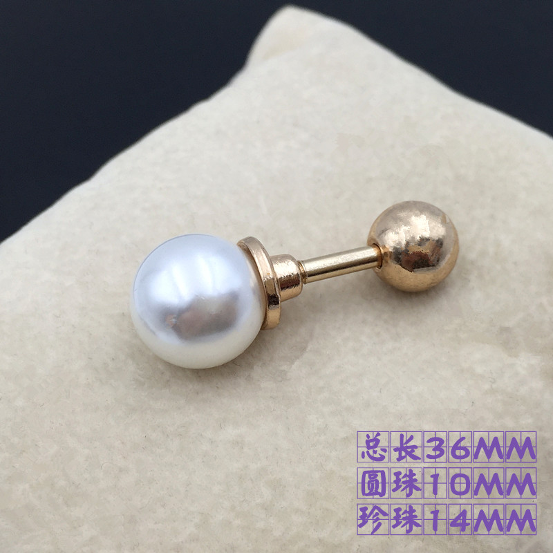Thời trang hai đầu ngọc trai pin pin trâm đa dạng đơn giản linh hoạt chống đi áo len cardigan khăn choàng phụ kiện khóa ghim cài áo vest nữ