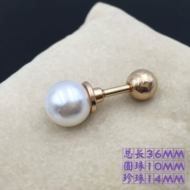 Thời trang hai đầu ngọc trai pin pin trâm đa dạng đơn giản linh hoạt chống đi áo len cardigan khăn choàng phụ kiện khóa