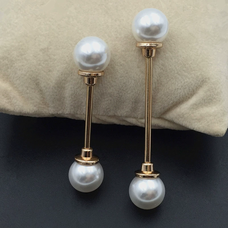 Thời trang hai đầu ngọc trai pin pin trâm đa dạng đơn giản linh hoạt chống đi áo len cardigan khăn choàng phụ kiện khóa