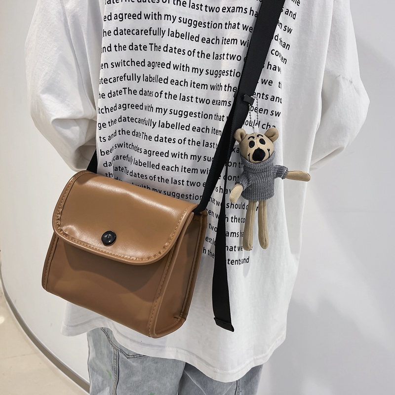 Tide Card Pu Leather Single Shoulder Bag Men's Day Tie Satchel Bag Men's Tide Bag phone Pack Fashion 100 lap small square bag