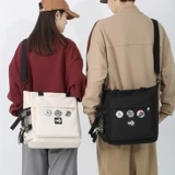 Вместительная и большая сумка через плечо, льняная сумка, портфель для мальчиков, для средней школы