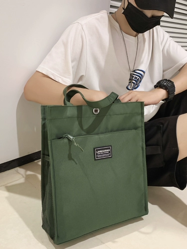 Вместительный и большой портфель, школьный рюкзак, барсетка, льняная сумка, сумка на одно плечо, мужской стиль, для средней школы