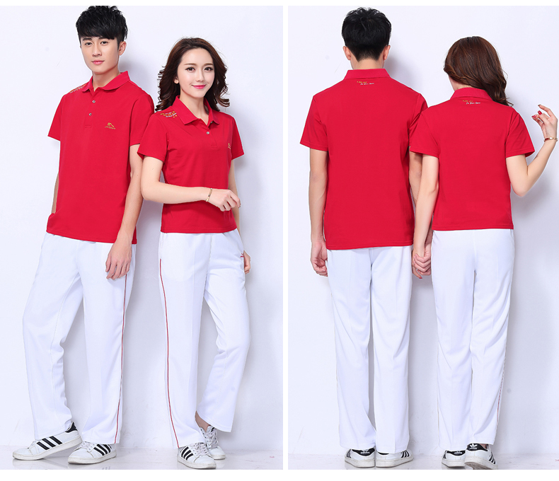 Jinguan 19 mới áo thun cotton quần nam và nữ cỡ lớn nửa tay áo Jiamusi nhóm nhảy vuông mua đồ thể thao - Thể thao sau bộ áo gió thể thao nam