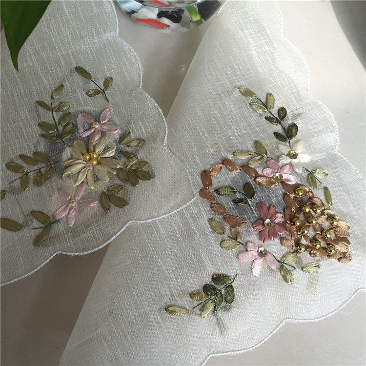 Eurostyle style handmade silk with embroidered dining towel mouth cloth telephone Jewelry Box scarves Decorative Cloth Art Versatile scarves