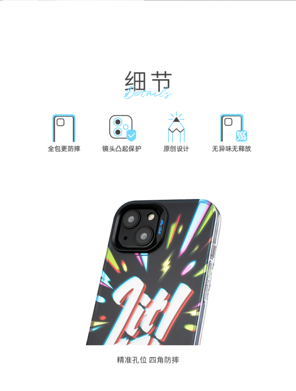 LIT! FUN Original Matte Mal Laser Gradient Niche Double Layer 3D Ins 12 15, 14, 13 iPhone Case