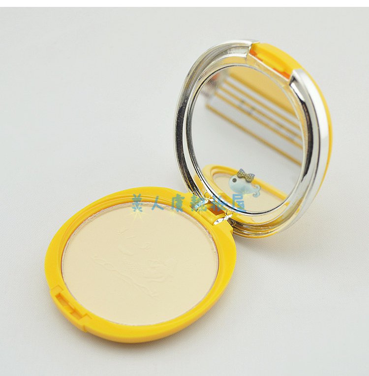 Xác thực nàng tiên cá ướt và khô bột 10g hộp màu vàng cổ điển không có đèn flash cố định trang điểm sửa chữa dầu che khuyết điểm phấn chanel