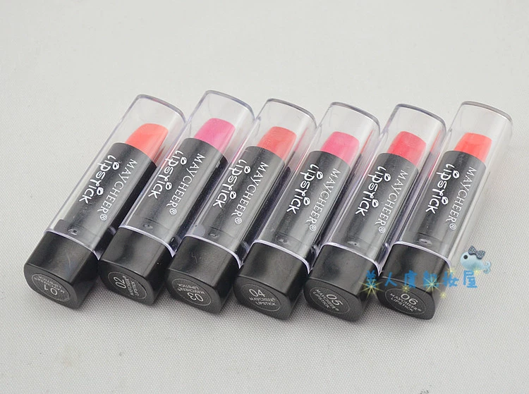 12 gói Beauty MA MAYACHER thỏi son mẫu mini Son môi chống thấm nước dưỡng ẩm không dễ tẩy - Son môi black rouge a12