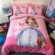 Bông Hello Kitty gia đình kt bốn chải Holle bông chăn chào con mèo cô gái cô gái Sheets - Bộ đồ giường bốn mảnh