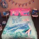Bông Hello Kitty gia đình kt bốn chải Holle bông chăn chào con mèo cô gái cô gái Sheets - Bộ đồ giường bốn mảnh