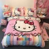 Bông Hello Kitty gia đình kt bốn chải Holle bông chăn chào con mèo cô gái cô gái Sheets - Bộ đồ giường bốn mảnh