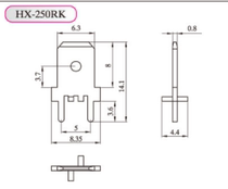 HXH Red Star plug block block 250RK 6 3 plug anti - reverse with positioning 1 pack 5000