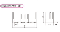 Red Star plug-in S11-2WA 3A 4A 5A 5A 6 8 9 10WA bending seat HX25033-2WA