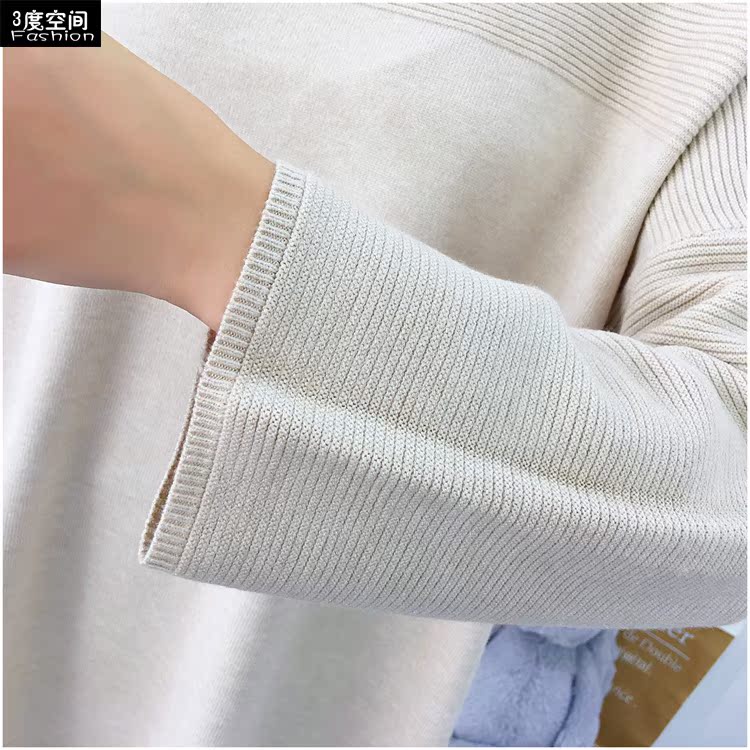Siêu lửa lưới đỏ chất lượng cao áo len dài của phụ nữ áo len lỏng phiên bản lớn của áo sơ mi màu rắn hoang dã áo gile len nữ
