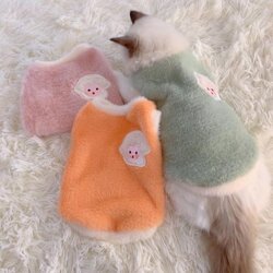 Cute Autumn and Winter Cat Clothes, Dog Winter Warm Thickened Vest, Anti-Shedding Ragdoll Pet Clothes for Small Dogs