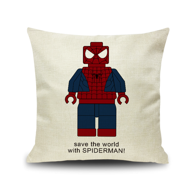 Marvel anh hùng Spider-Man phim hoạt hình gối Iron Man Captain America Avengers đệm lanh gối - Trở lại đệm / Bolsters gối lót lưng ghế văn phòng