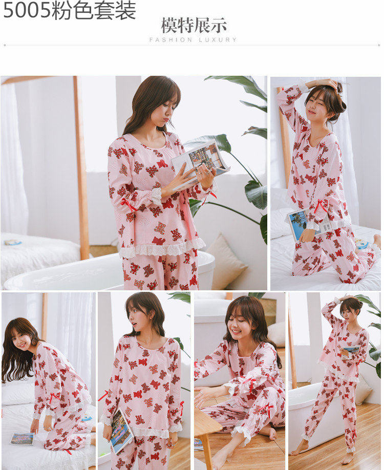 Pyjama pour femme      en Coton à manches - Ref 2996005 Image 28