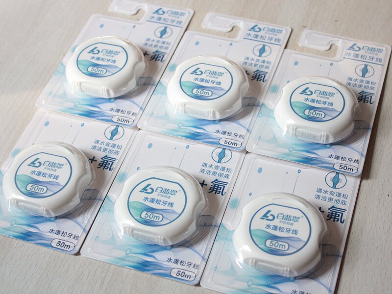 White Jade Water Floss 50m 54 Yuan for 6 Rolls