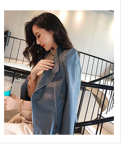 Nornsley 麂 da nữ ngắn mùa xuân và mùa thu 2019 mới da lộn giảm béo đầu máy da PU áo khoác nhỏ áo da zara