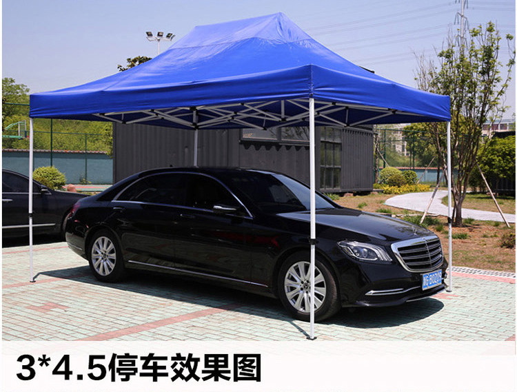 Outdoor advertising canopy UV-proof tent folding retractable large umbrella four-leg awning stall Square