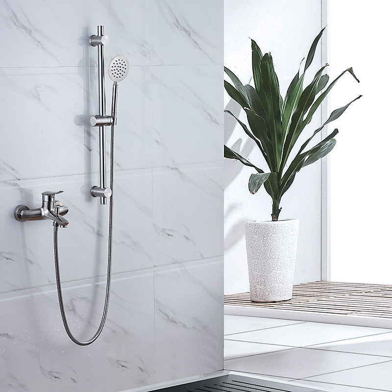 304 Stainless Steel Shower Shower Triple Suit Bathroom Makeup Room Bath With Round Lifting Shower Concealed