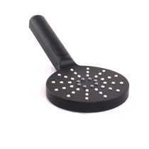 Black round square handheld shower head shower nozzle lotus shower head press-type adjustment home shower sprinkle sprinkled with water head
