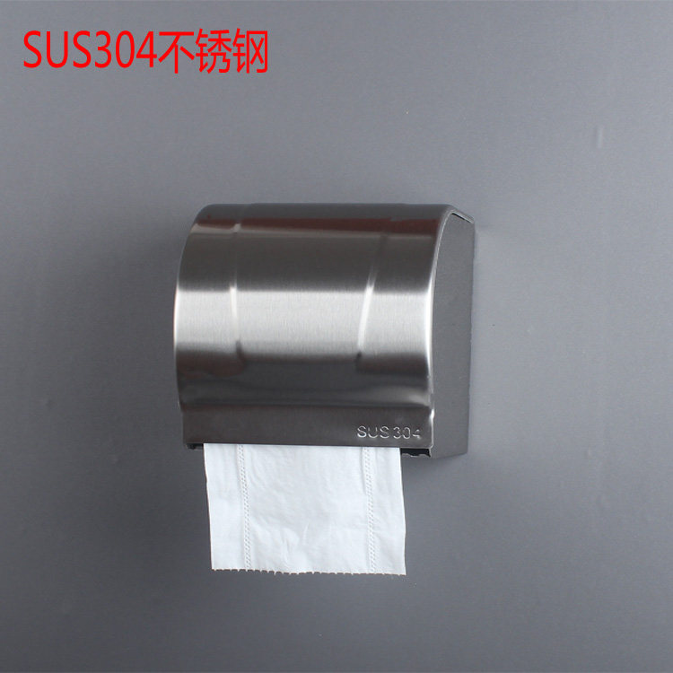304 stainless steel toilet paper box tissue box toilet paper box sanitary cotton rack drum toilet paper box dressing room bathroom toilet paper box