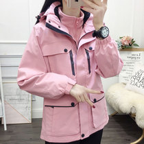 Outdoor Spring Autumn Winter Couples Submachine Clothes Men & Women Grabbing Suede Liner Three-in-one Detachable Big Code Camouflated Tide Sign Thickened