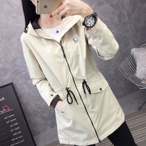 Sports outdoor medium-long windbreaker thin mesh lining spring and autumn womens windproof waterproof breathable hiking clothing