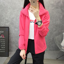 Sports outdoor spring and autumn men and women lovers stormtroopers silver fox velvet windproof waterproof breathable hiking clothing