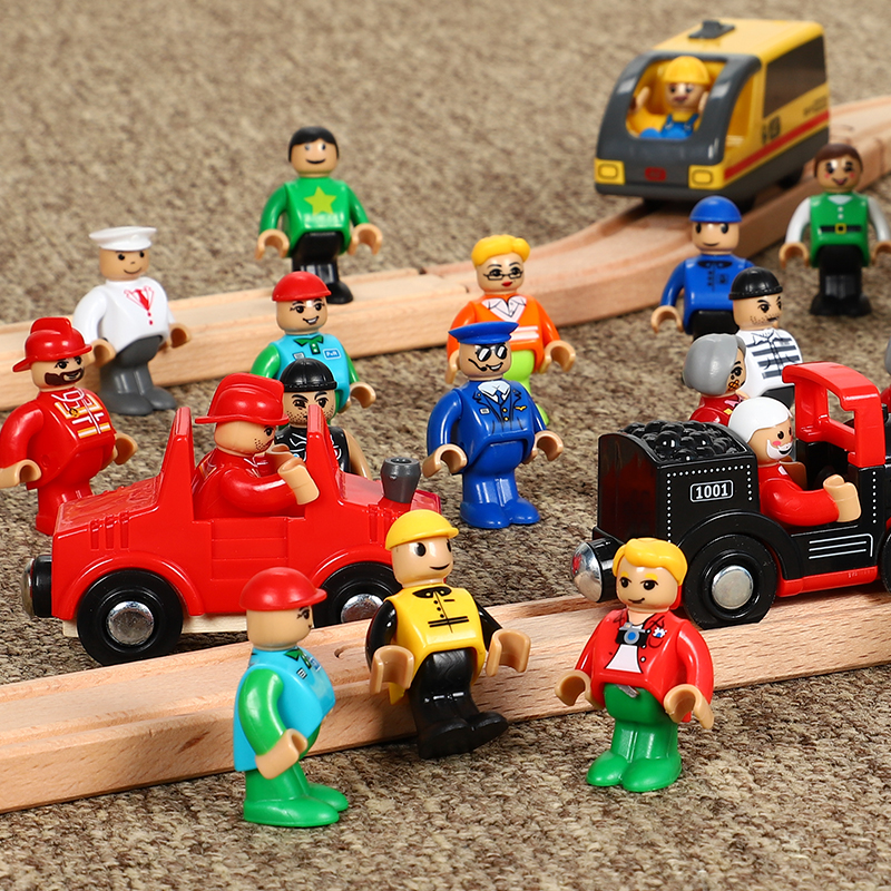 Children Plastic Doll Emulation Cartoon Small People Puppet model Orbital Scene Accessories Pro figure model Toys